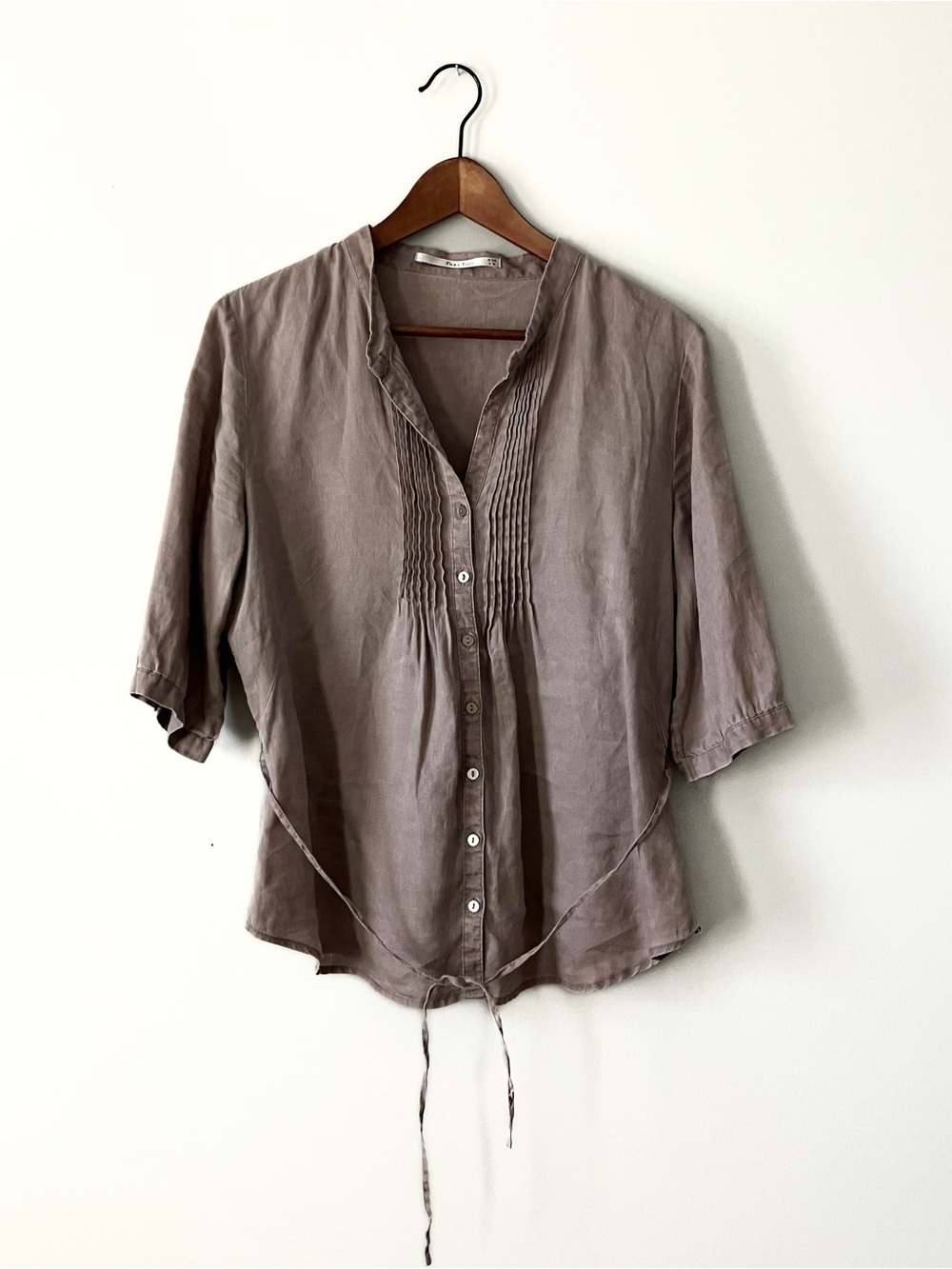 Part Two Copehnagen Women’s Linen Blouse in Light Taupe
